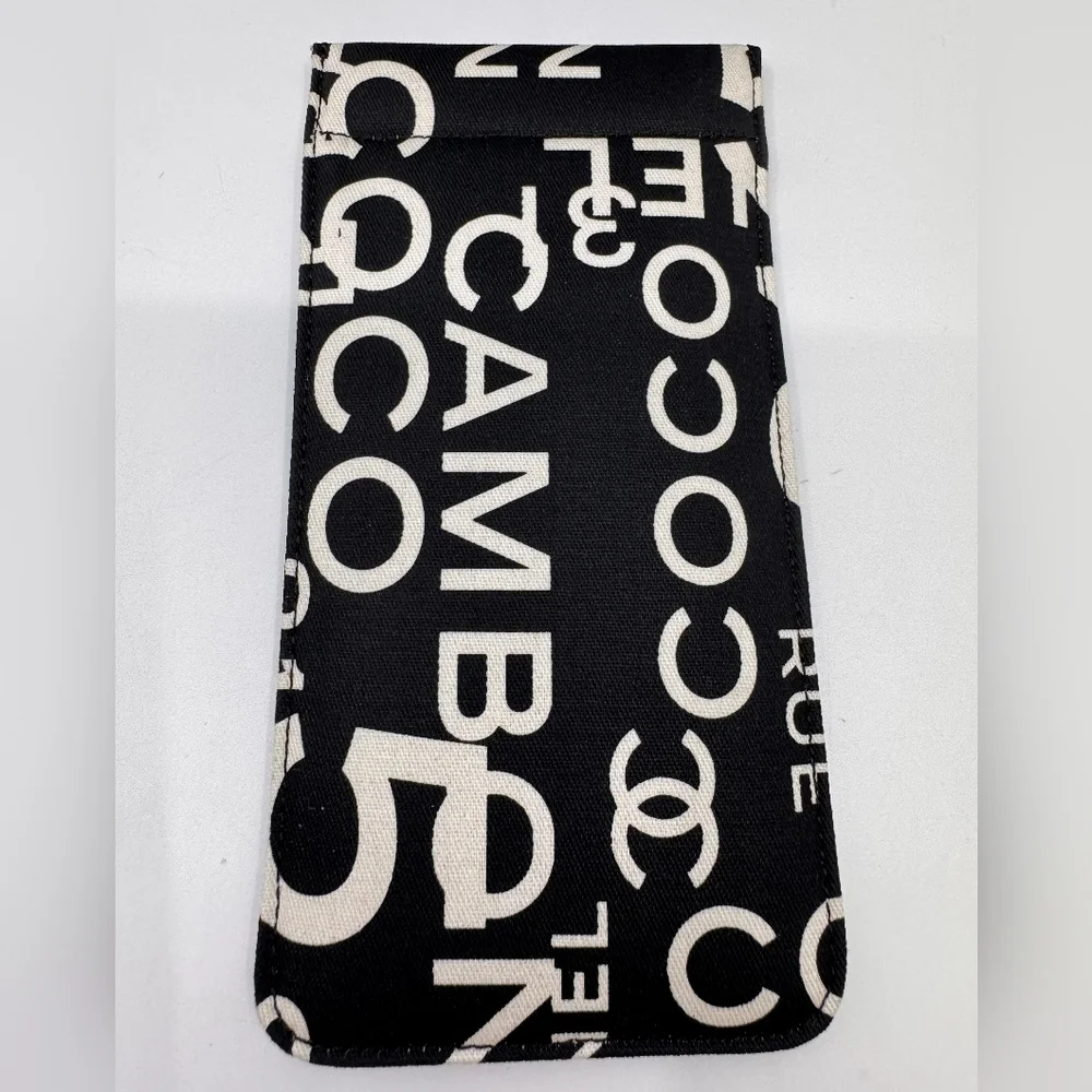 Chanel Black Rue 31 Cambon Print Canvas Sunglasses Pouch